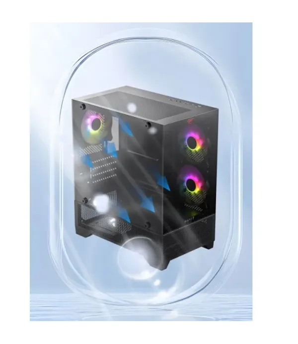 كيس حاسوب كيمنك هافيت CF923 RGB زجاج جانبي