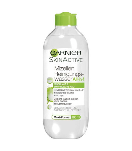 غارنييه سكين أكتيف ماء ميسيلار منظف للوجه الكلاسيكي للبشرة المختلطة والحساسة