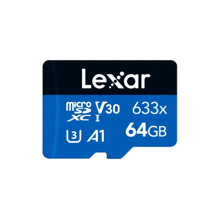 بطاقة ذاكرة ليكْسار 64 جيجا فئة 633× lexar high performance 633× microsdxc 64gb uhs i, class 10, v30, a1 بطاقة ذاكرة ليكْسار 64 جيجا فئة 633× lexar high performance 633× microsdxc 64gb uhs i, class 10, v30, a1