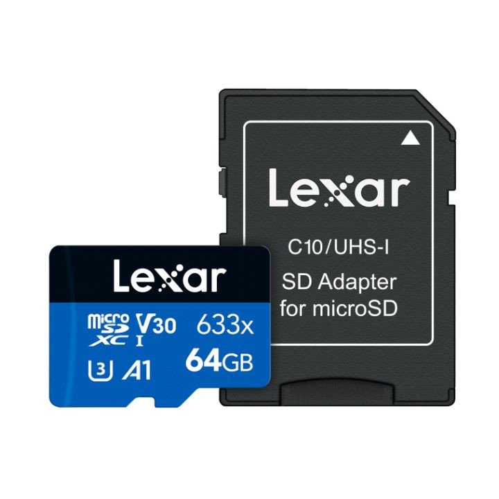 بطاقة ذاكرة ليكْسار 64 جيجا فئة 633× lexar high performance 633× microsdxc 64gb uhs i, class 10, v30, a1 بطاقة ذاكرة ليكْسار 64 جيجا فئة 633× lexar high performance 633× microsdxc 64gb uhs i, class 10, v30, a1