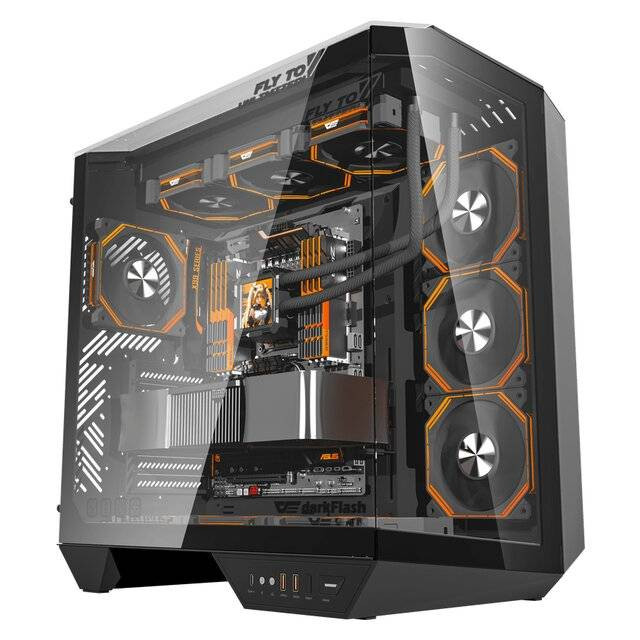 صندوق حاسوب كيس دارك فلاش dy470 (أسود) darkflash dy470 case (black)