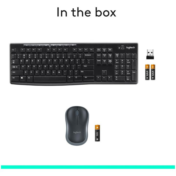طقم لوحة مفاتيح وماوس لاسلكي لوجيتك MK270 Logitech MK270 Wireless Keyboard and Mouse Combo-3 طقم لوحة مفاتيح وماوس لاسلكي لوجيتك MK270 Logitech MK270 Wireless Keyboard and Mouse Combo - الصورة 3