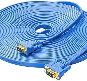 كابل vga مسطح بطول 50 قدم ذكر إلى ذكر – ريانك 07 riyank 07 vga svga flat cable – 50ft male to male 1