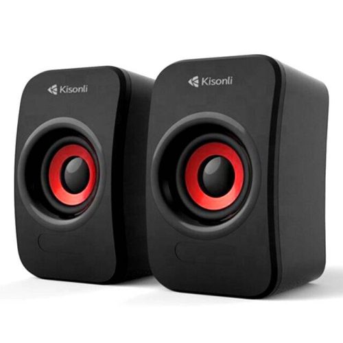 مكبر صوت kisonli ks‑07 usb speaker black red مكبر صوت kisonli ks‑07 usb speaker black red