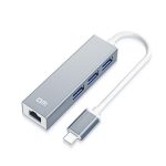 3port hub type c to usb 3.0 موزع usb ثلاثي مع منفذ lan