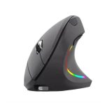 jertech jr322 vertical wireless [bt/2.4g] mouse (black)