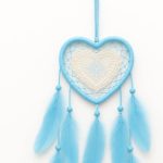ديكور حائط ريش قلبي صائدة الاحلام heart feather wall hanging decoration