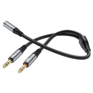 كابل هوكو محول الصوت 2 في 1 مقاس 3.5 ملم hoco upa21 2 in 1 3.5mm audio adapter cable