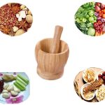 مدق وهاون خشبي للمطبخ wooden mortar and pestle