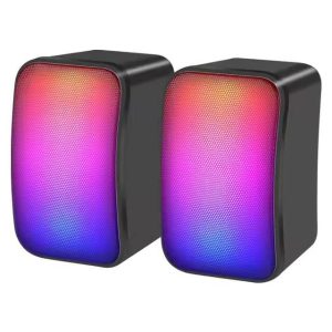 مكبر صوت kisonli x17 [3.5mm + usb] 2.0 rgb speakers