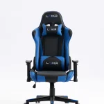 كرسي gaming chair lk 2171 black blue with headrest