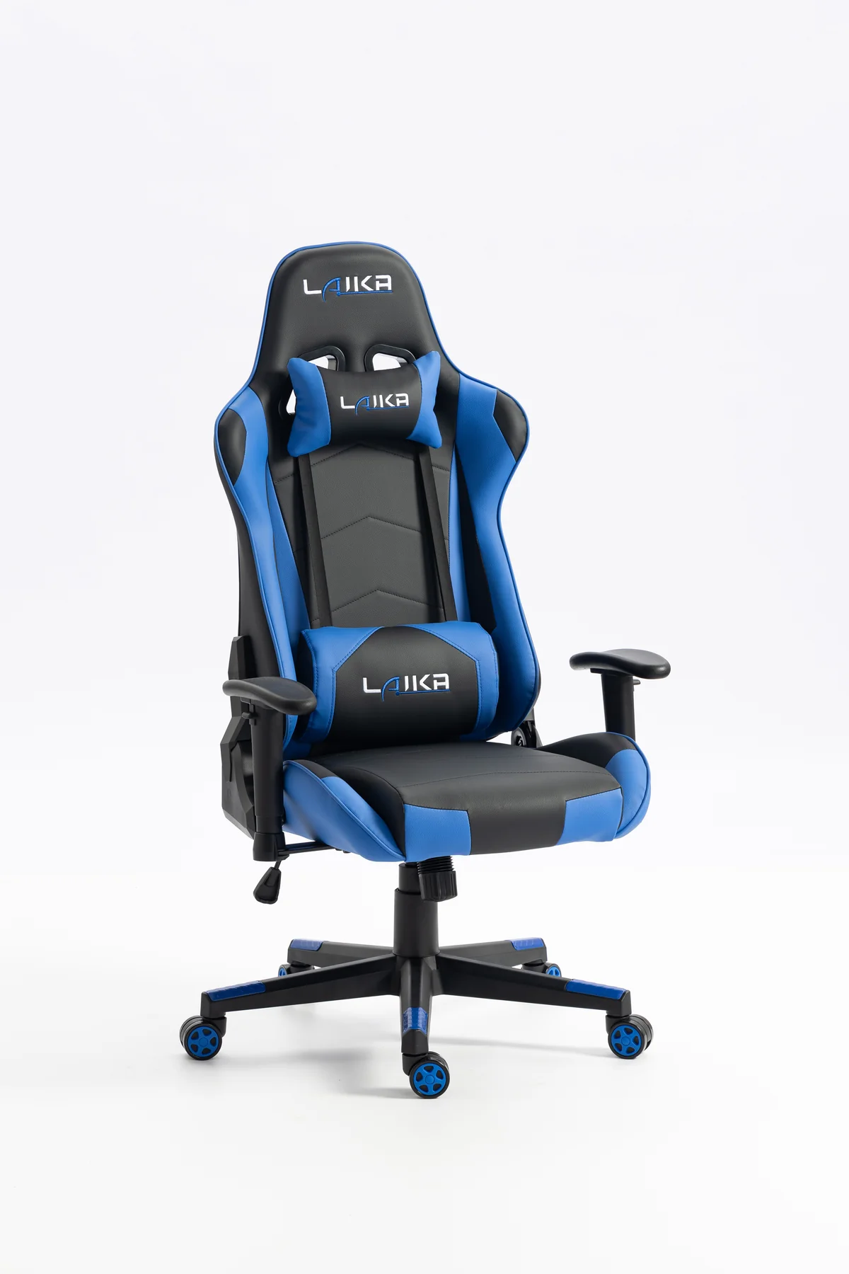 كرسي gaming chair lk 2171 black blue with headrest كرسي gaming chair lk 2171 black blue with headrest