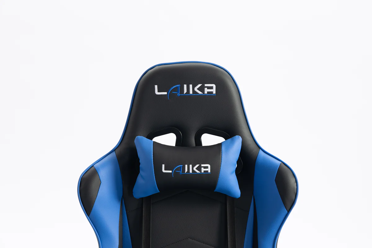 كرسي gaming chair lk 2171 black blue with headrest كرسي gaming chair lk 2171 black blue with headrest