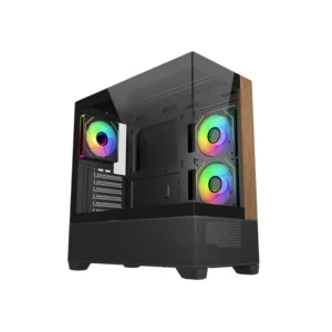 cooler master master elite 690 wood atx أسود