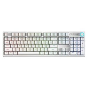 stinger sk 6000 ar/en triple mode full rgb mechanical keyboard 104 keys white كيبورد ميكانيكي 3 مودات