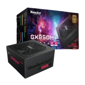huntkey gx850m 850w 80+ gold full modular power supply – black
