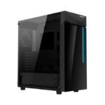 gigabyte c200g glass black mid tower pc case