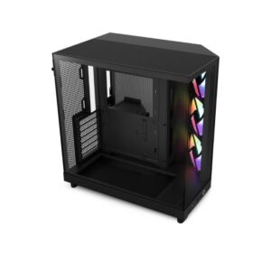 nzxt h6 flow rgb compact dual chamber atx black case